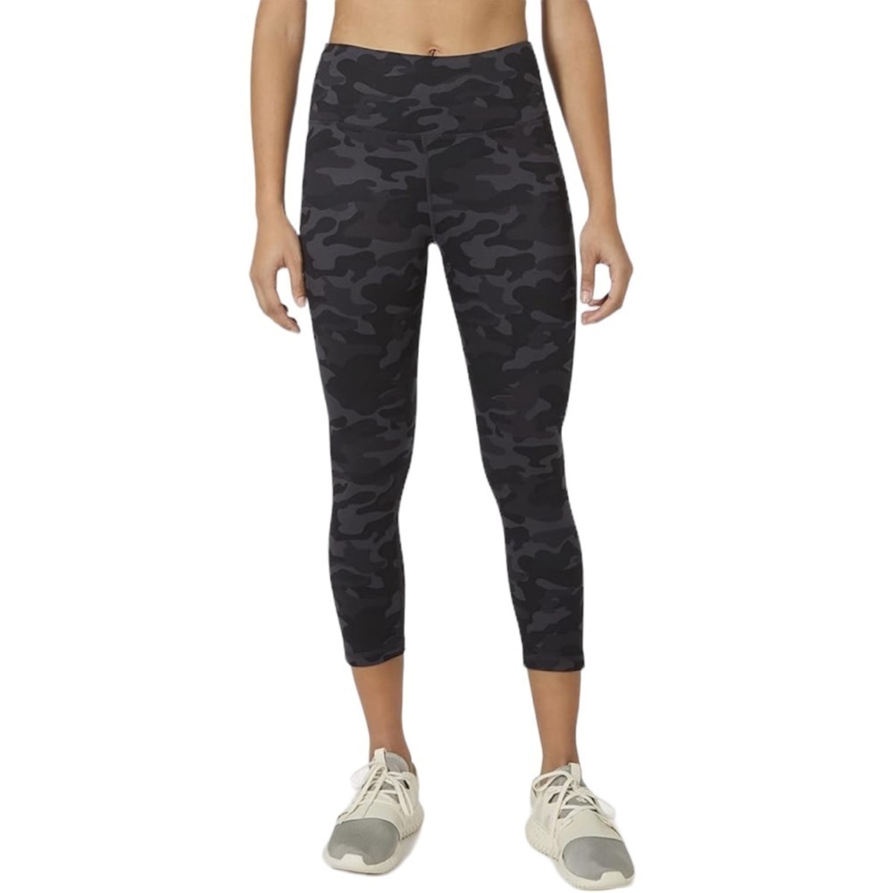 Danskin Black Camo Print Capri Legging Tights Size M